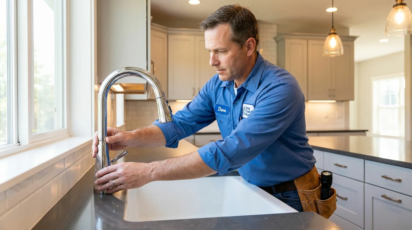 Kitchen faucet installation by Johns Plumbing LLC in New York Mills